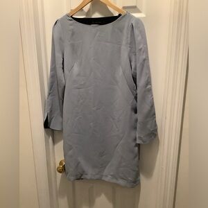 Zara Basics Light Blue Pullover Long Sleeve  Lined Sheath Dress